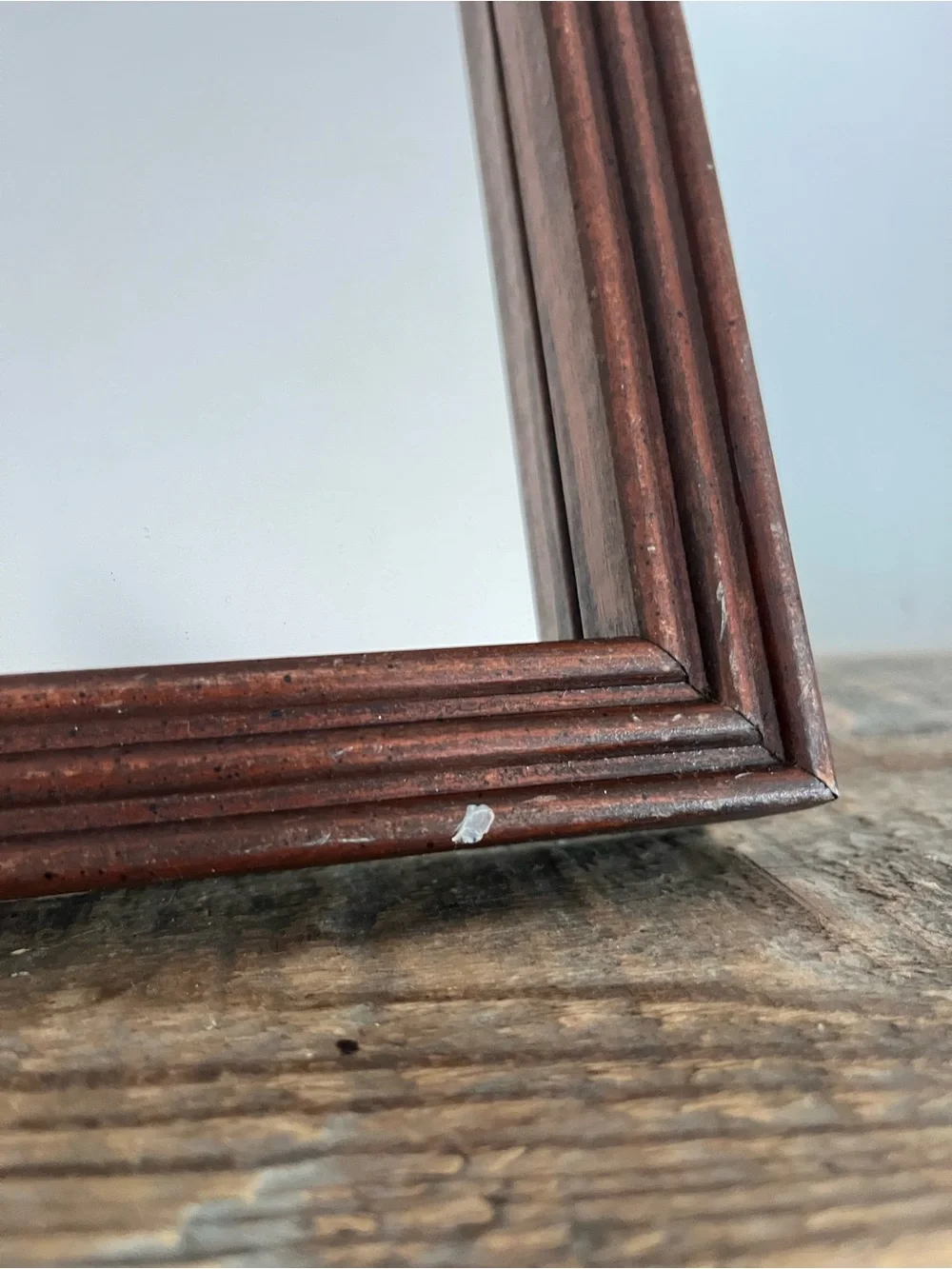Wood framed mirror